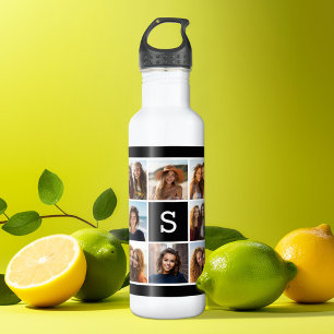 Create Your Own Instagram Collage Custom Monogram 532 Ml Water Bottle