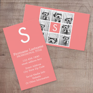 Create Your Own Instagram Collage Custom Monogram Business Card