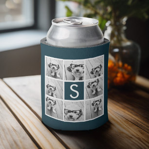 Create Your Own Instagram Collage Custom Monogram Can Cooler