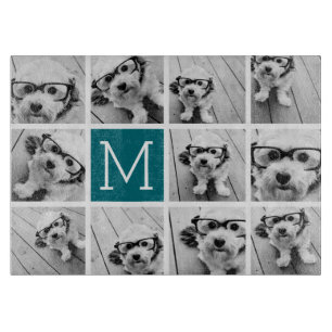 Create Your Own Instagram Collage Custom Monogram Cutting Board