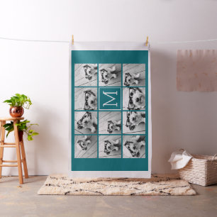 Create Your Own Instagram Collage Custom Monogram Fabric