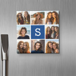 Create Your Own Instagram Collage Custom Monogram Magnet<br><div class="desc">Use 8 square photos to create a unique and personal gift. Or you can keep the hipster puppy and make a trendy keepsake. If you need to adjust the pictures,  click on the customise tool to make changes.</div>
