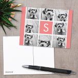 Create Your Own Instagram Collage Custom Monogram Postcard<br><div class="desc">Use 8 square photos to create a unique and personal gift. Or you can keep the hipster puppy and make a trendy keepsake. If you need to adjust the pictures,  click on the customise tool to make changes.</div>