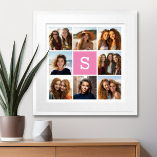 Create Your Own Instagram Collage Custom Monogram Poster