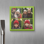 Create Your Own Instagram Collage Pistachio 4 pics Magnet<br><div class="desc">Use four square photos to create a unique and personal gift. Or you can keep the hipster puppy and make a trendy keepsake. If you need to adjust the pictures,  click on the customise tool to make changes.</div>