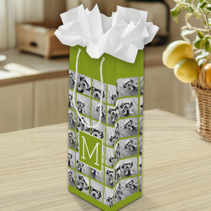 Create Your Own Instagram Photo Collage Lime Wine Gift Bag