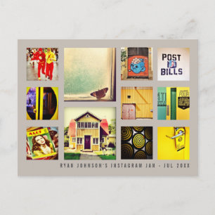 Create Your Own Instagram Square Photo Collage Pos Postcard