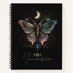 Create Your Own Iridescent Celestial Lunar Moth Notebook