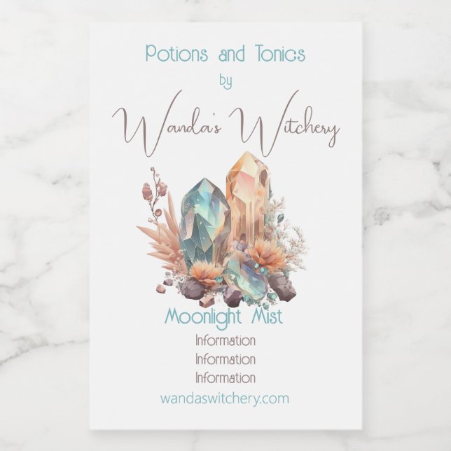 Create Your Own Iridescent Crystals Wine Label (Single Label)