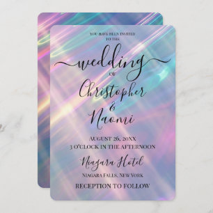 Create Your Own Iridescent Sunlit Water Wedding Invitation