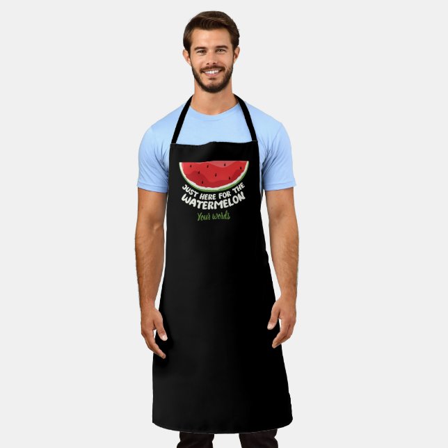 Create Your Own Just Here for the Watermelon Apron (Worn)