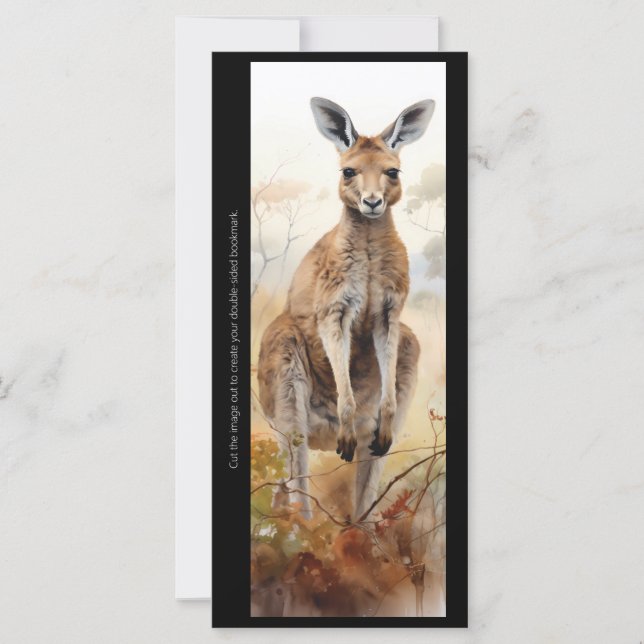 Create Your Own Kangaroo Bookmark Card (Front)