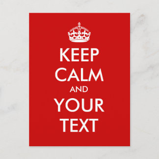 Create your own "Keep Calm and Carry On" Postcard