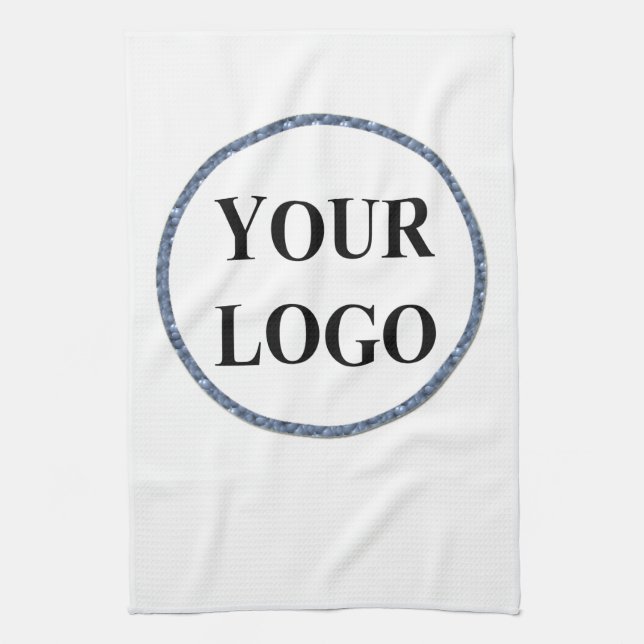 Create Your Own Keepsake Farmhouse Black White Tea Towel (Vertical)