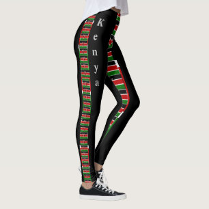 Create your Own Kenya Athletic Distant  Runner Leggings