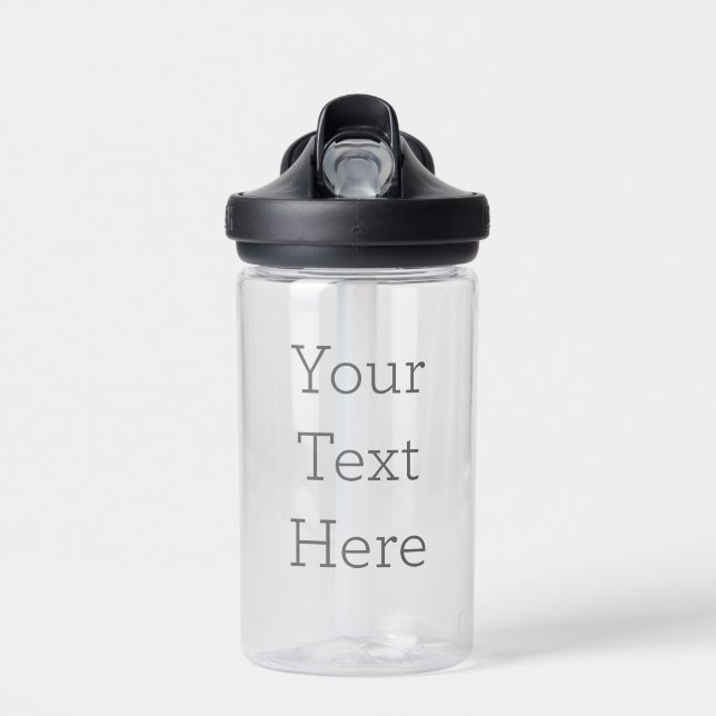 Custom Water Bottle Style: CamelBak Eddy®, Size: Kids Water Bottle (414 ml), Color: Clear (Front)