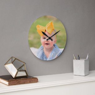 Create Your Own  Kids Children Baby Photo Large Clock