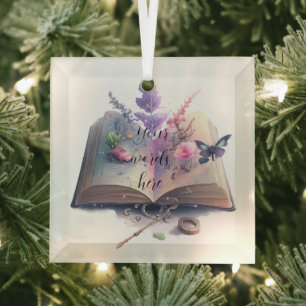 Create Your Own Kitchen Witch Spell Book Glass Tree Decoration