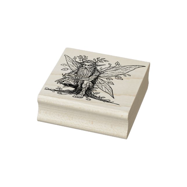 Create Your Own Kneeling Tree Fairy Rubber Stamp (Stamp)