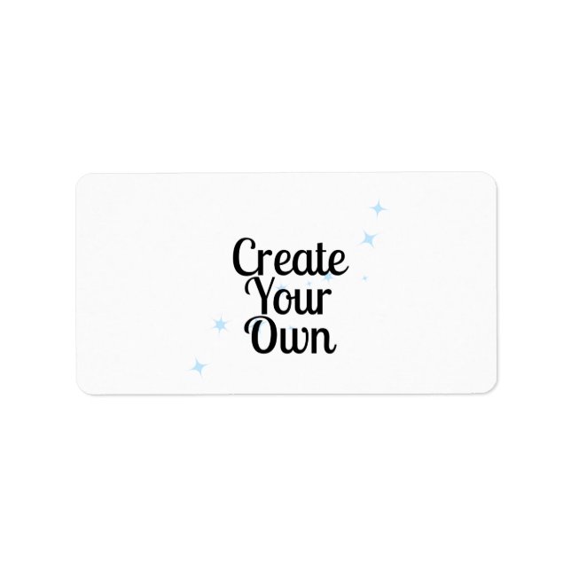Create Your Own Label (Front)