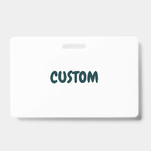 Create Your Own Landscape PVC Plastic Badge ID Badge