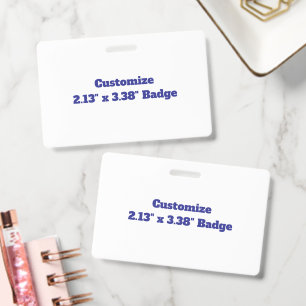 Create Your Own Landscape PVC Plastic badge ID Badge