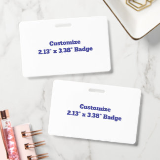 Create Your Own Landscape PVC Plastic badge ID Badge