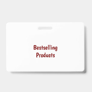 Create Your Own Landscape PVC Plastic Badge ID Badge