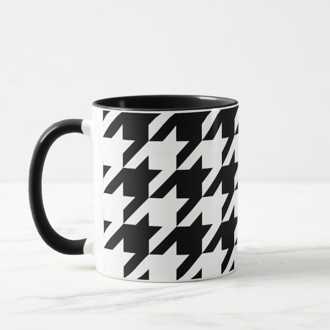 Create Your Own Large Houndstooth Mug (Left)