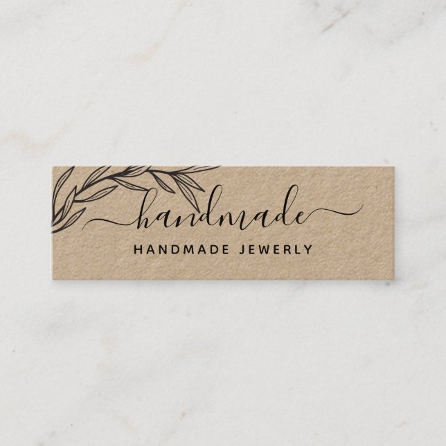 Create Your Own Laurel Leaves Greenery Mini Business Card (Front)