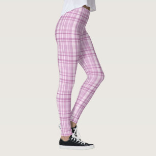 Create Your Own Lavender Purple Plaid Leggings