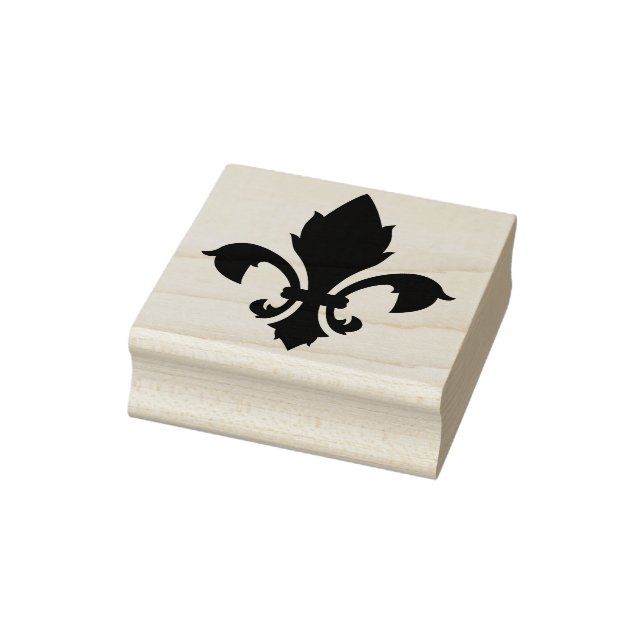 Create Your Own Leafy Fleur De Lis Rubber Stamp (Stamp)