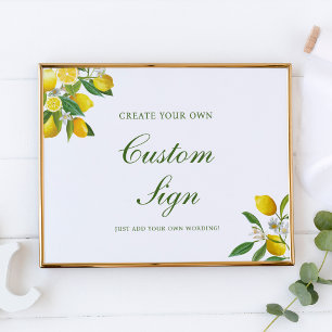 Create Your Own Lemon Themed Tabletop Sign