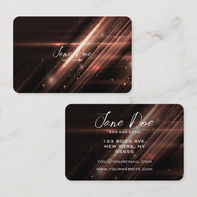Create Your Own Lens Flare Lights Business Card (Front/Back)