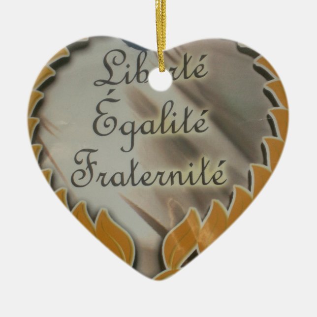 Create Your Own Liberty Equality Fraternity Ceramic Tree Decoration (Front)