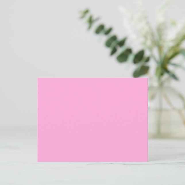 Create Your Own light magenta simple Postcard (Standing Front)