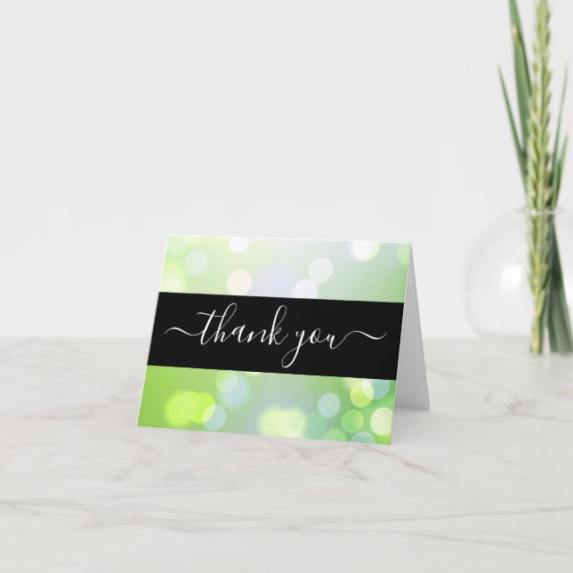 Create Your Own Light Subtle Bokeh Thank You Card (Front)
