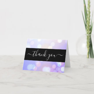 Create Your Own Light Subtle Bokeh Thank You Card