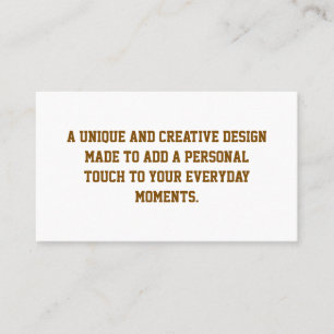 Create Your Own Light White Matte Business Card