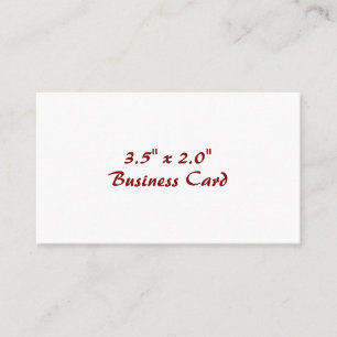 Create Your Own Light White Matte Business Card