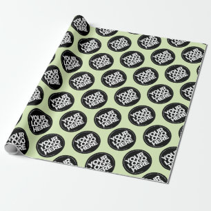 Create your own lime Repeating Logo Background Wrapping Paper