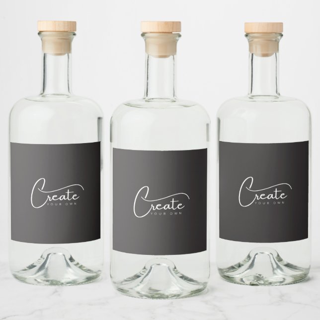 Create Your Own Liquor Bottle Label (Bottles)