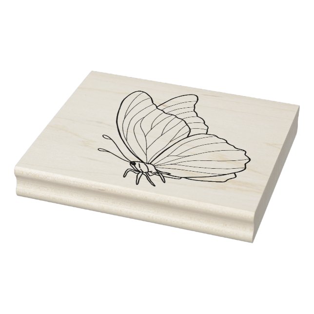 Create Your Own Lit Hand Drawn Butterfly Rubber Stamp (Stamp)