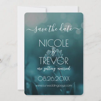 Create Your Own - Little Blue Flower Save The Date