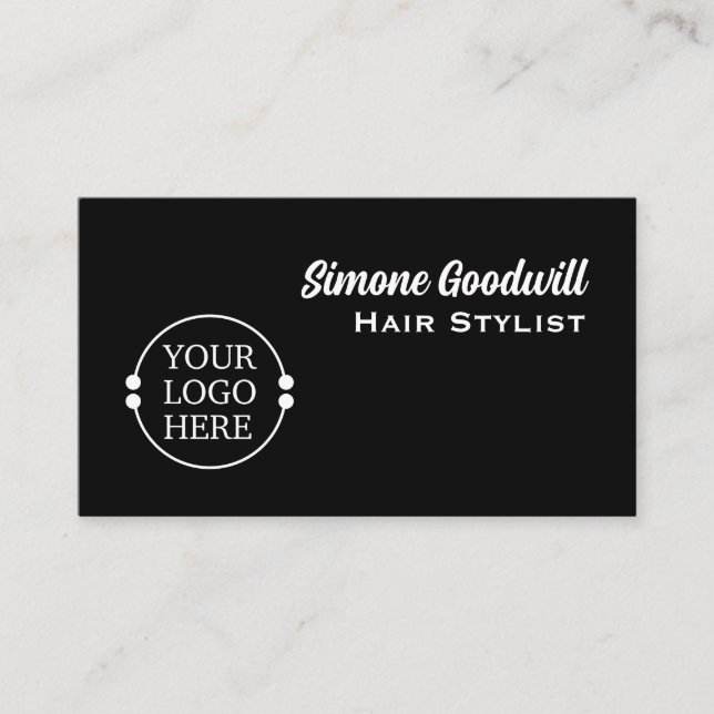 Create Your Own Logo Business Card | Hair Stylist (Front)