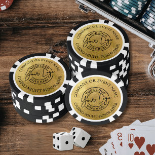 Create Your Own Logo Gold Poker Chips