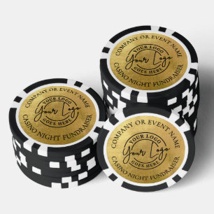Create Your Own Logo Gold Poker Chips