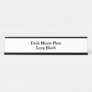 Create Your Own Long Black Desk Name Plate