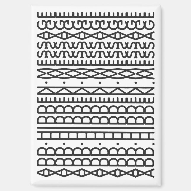 Create Your Own Long Hidden Message & Name Black Magnet (Front)