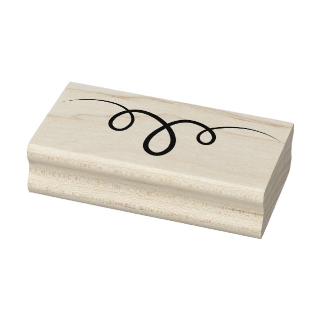 Create Your Own Looped Calligraphy Ornament Rubber Stamp (Stamp)